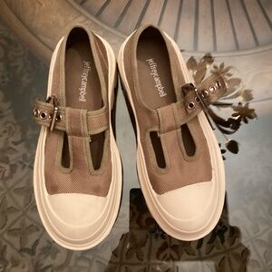 JeffreyCampbell. Size 6 1/2. Khaki platform summer shoes.